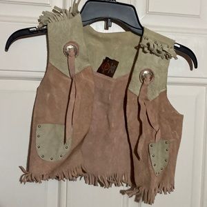 VEST child’s medium genuine leather